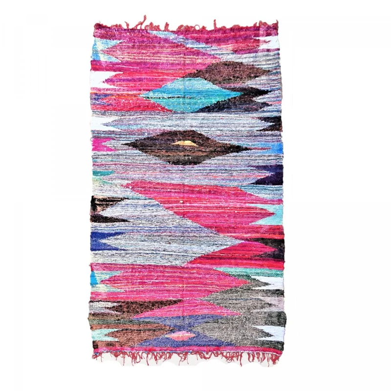Tapis Berbère Multicolore 155x280 en Coton