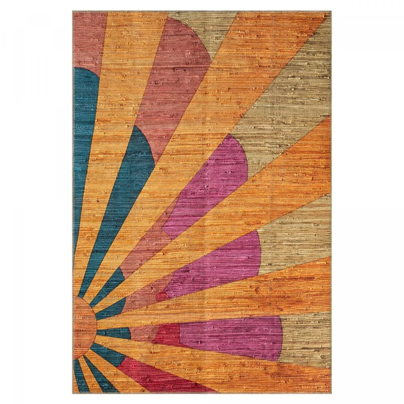 Tapis Kilim Multicolore en Polyester Imprimé 120x170 cm – Royaume du Tapis