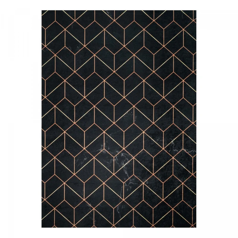 Tapis de Cuisine Noir Kilim Imprimé 4 80x150 cm – Royaume du Tapis