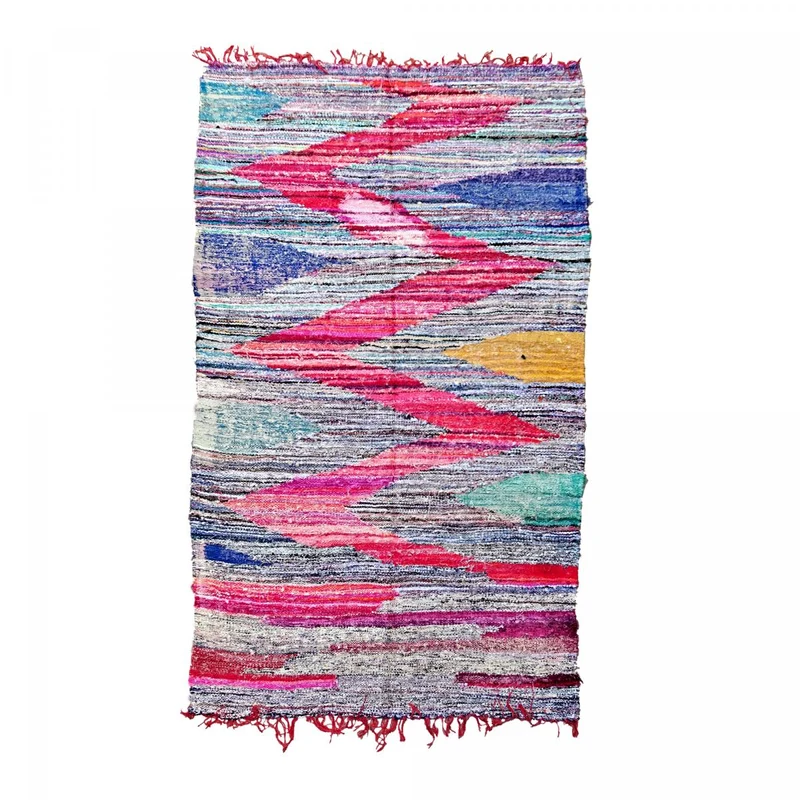 Tapis Rectangulaire 150x250 en Coton Kilim