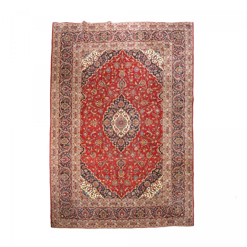 Tapis Rectangulaire 250x345 en Laine Rouge