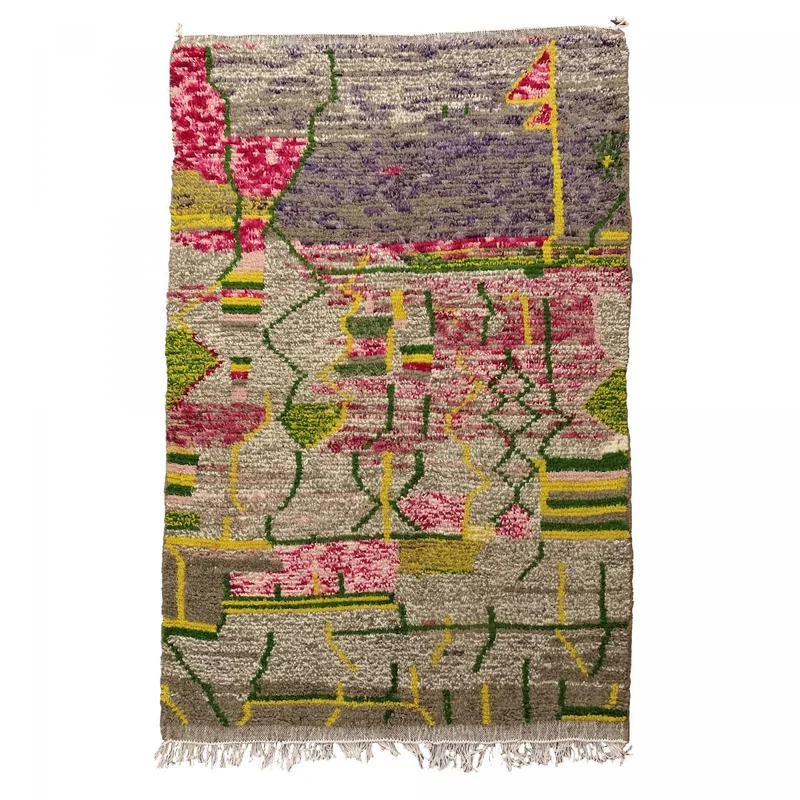 Tapis Berbère en Laine Multicolore 155x235 : Élégance et Confort