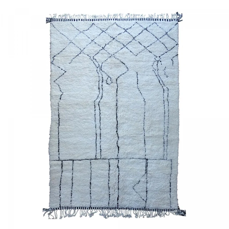 Tapis Berbère en Laine Crème 240x365 cm : Élégance et Confort
