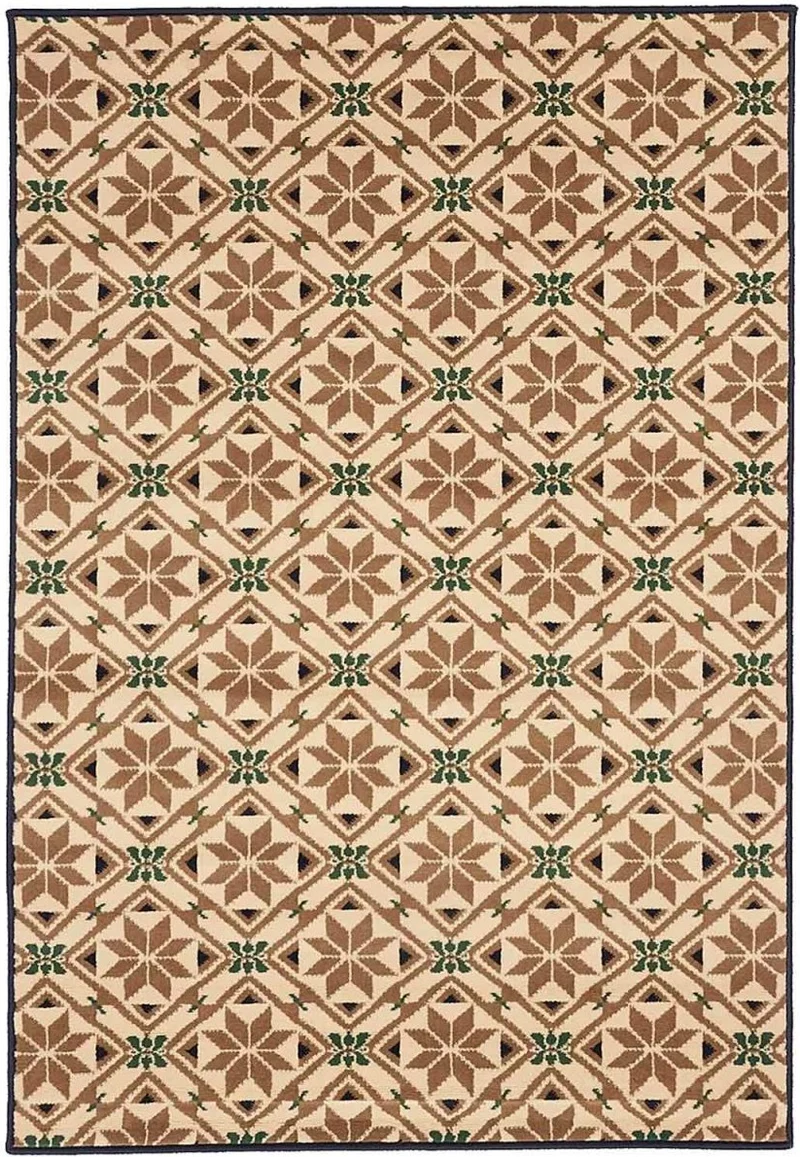 Tapis Bleu Carreau de Ciment 80x150 cm – Royaume du Tapis