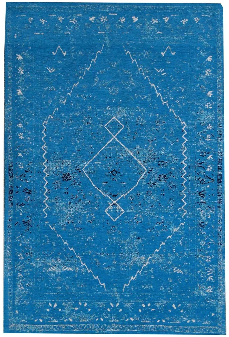 Tapis Turquoise Ethnique kilim tissé main MEDAILLIA