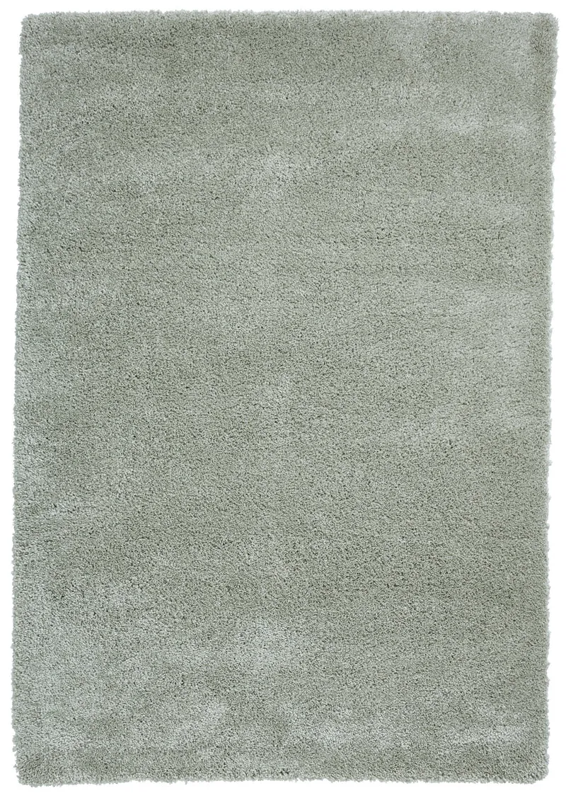 Tapis Shaggy Vert pastel uni intérieur SIERRA