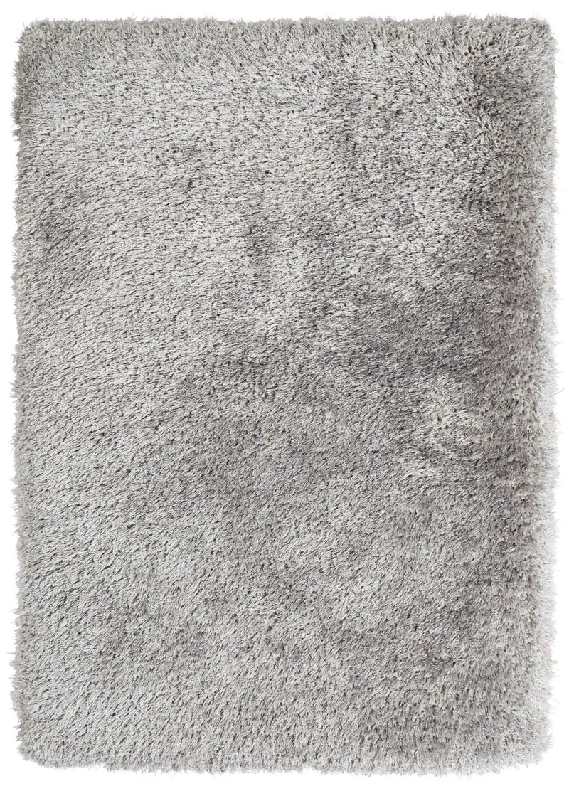 Tapis Gris uni shaggy à poil long en acrylique MONTANA
