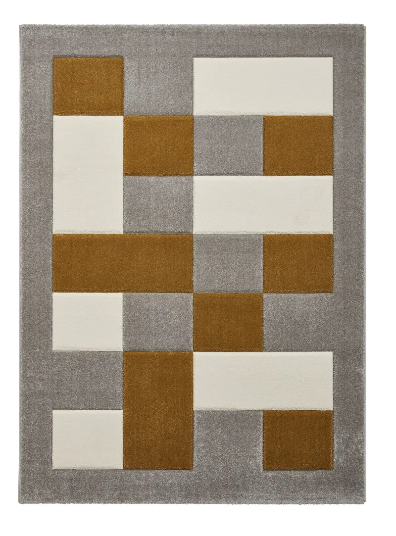 Tapis Jaune style Patchwork BROOKLYN BRK04