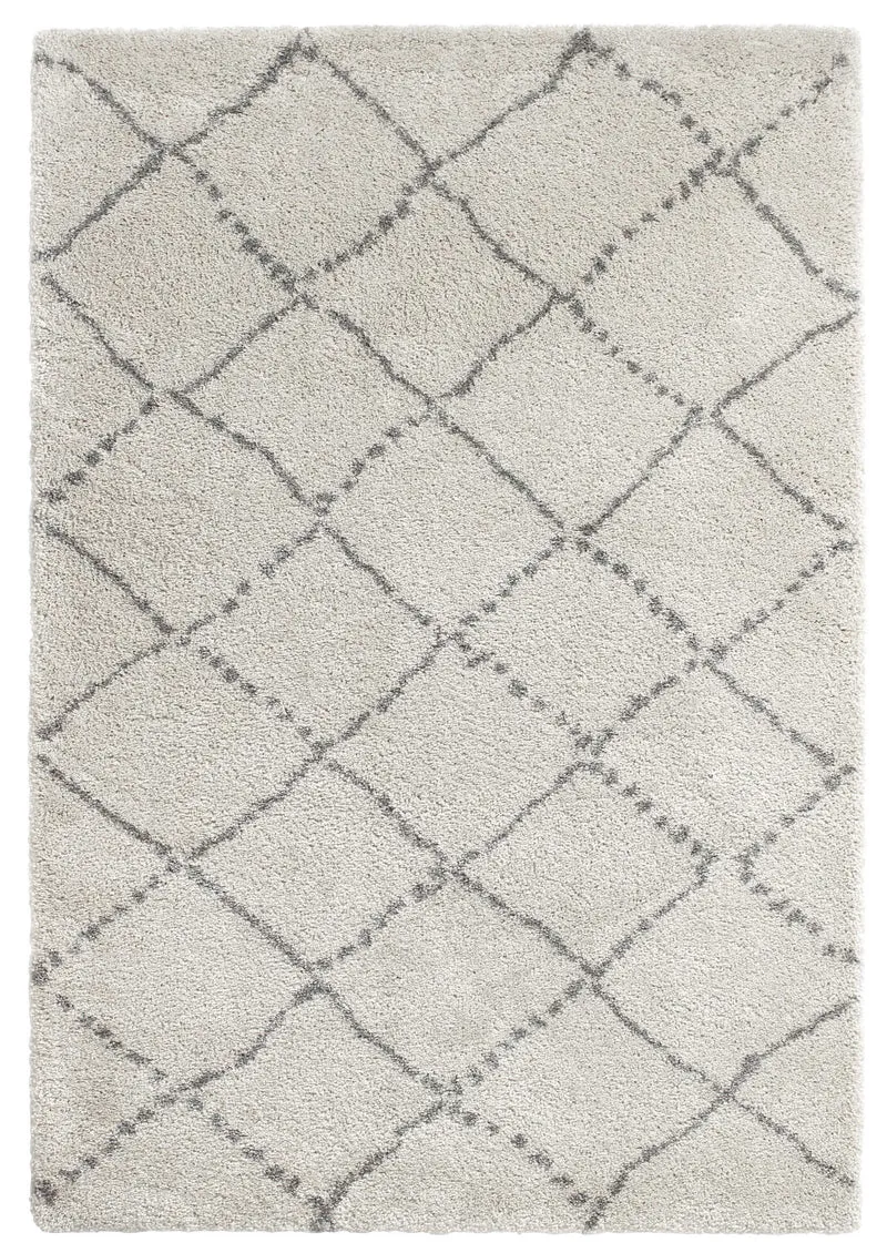 Tapis Gris motif Berbère style Shaggy ROYAL NOMADIC