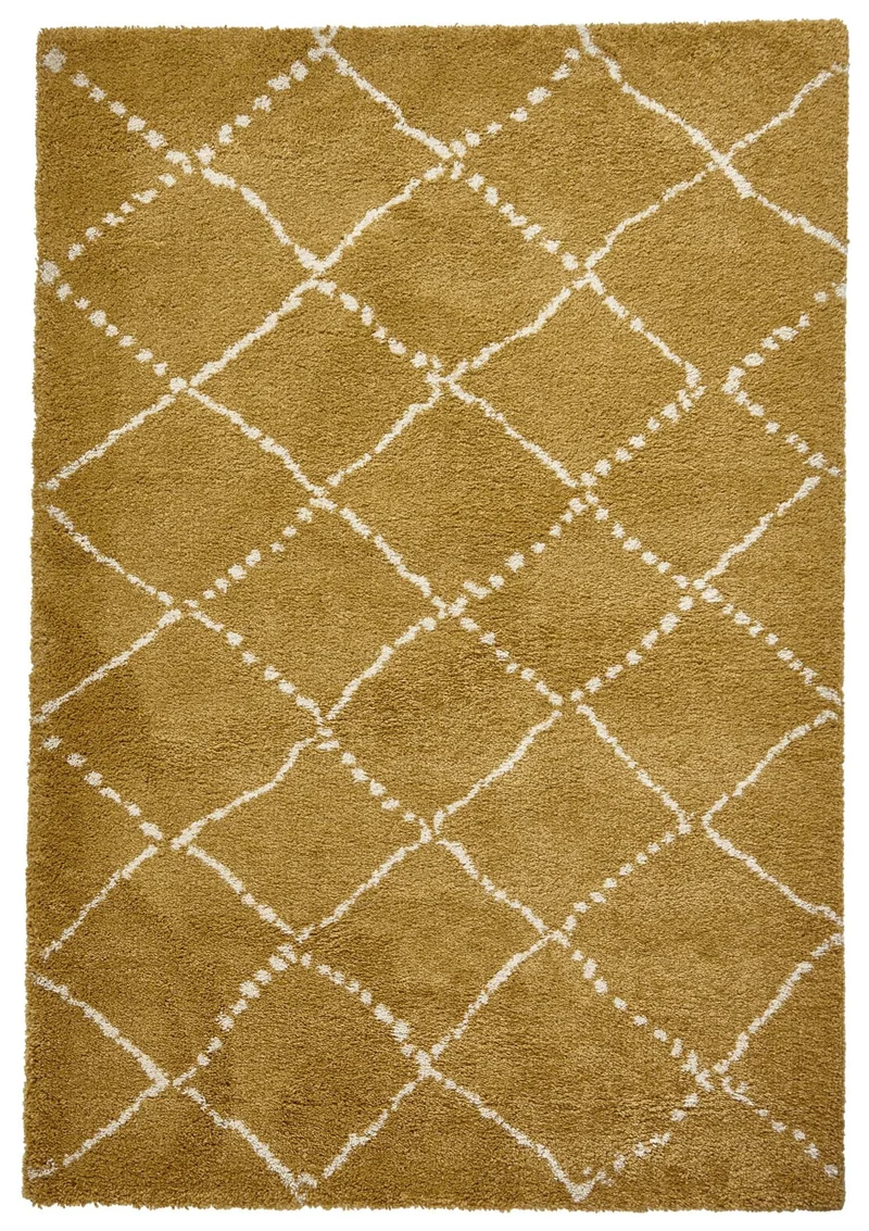 Tapis Jaune shaggy style berbère ROYAL NOMADIC