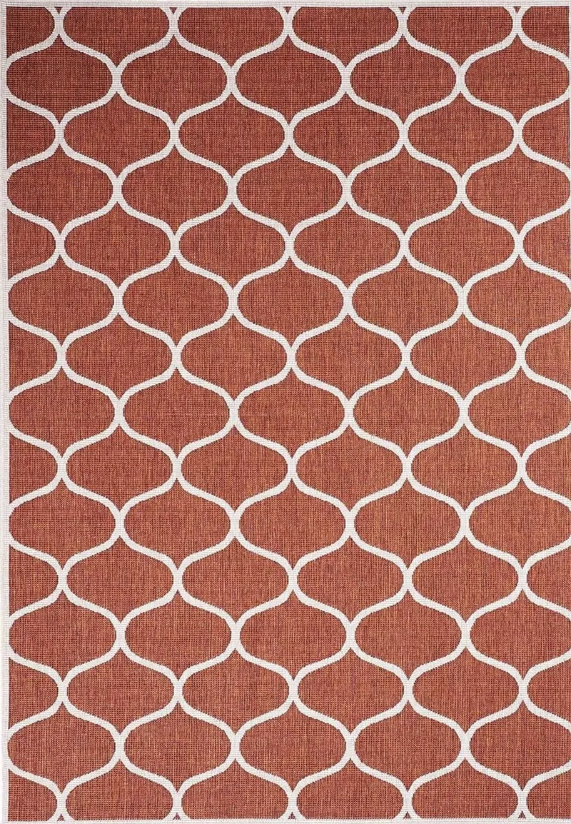 Tapis Extérieur réversible Rouge Scandinave BISTYLE