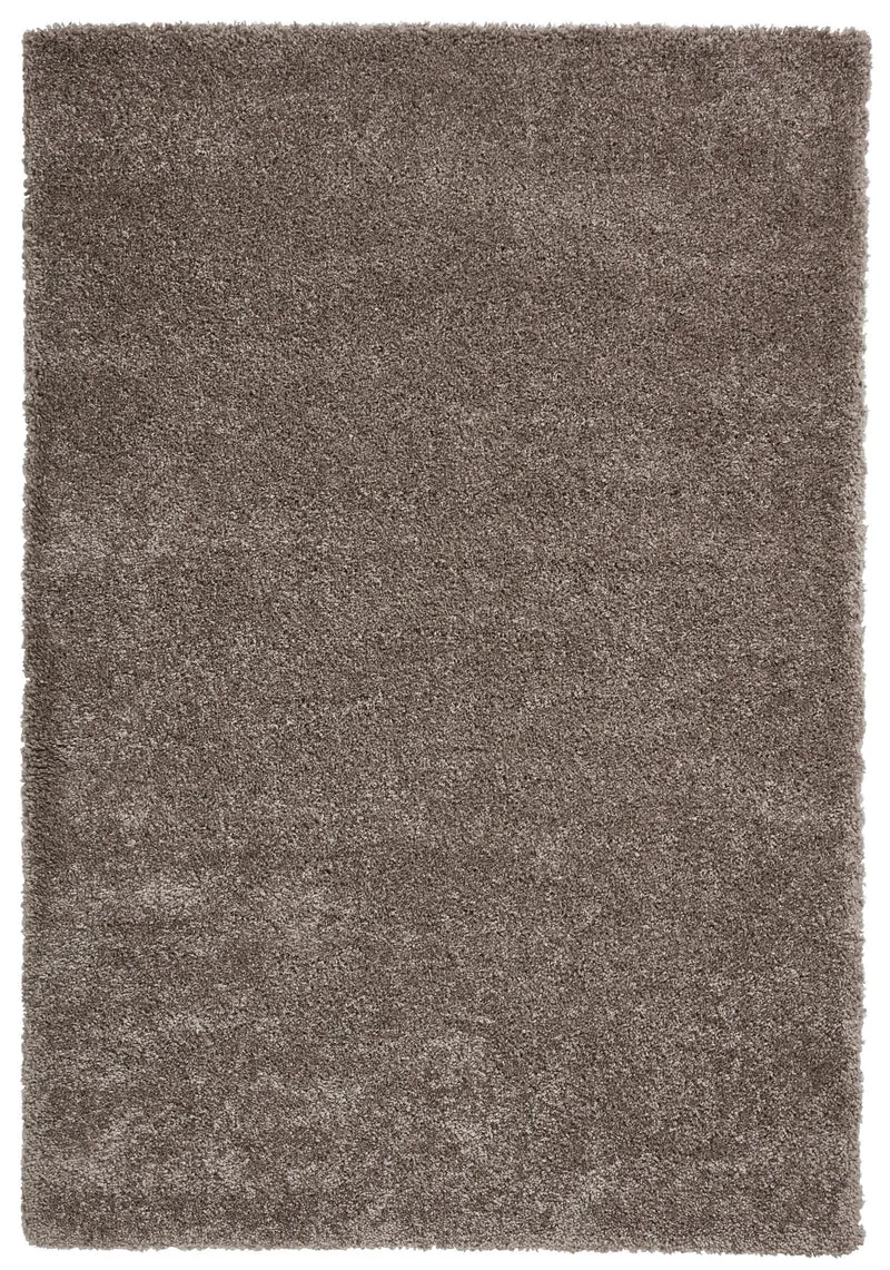 Tapis Shaggy Marron uni intérieur SIERRA