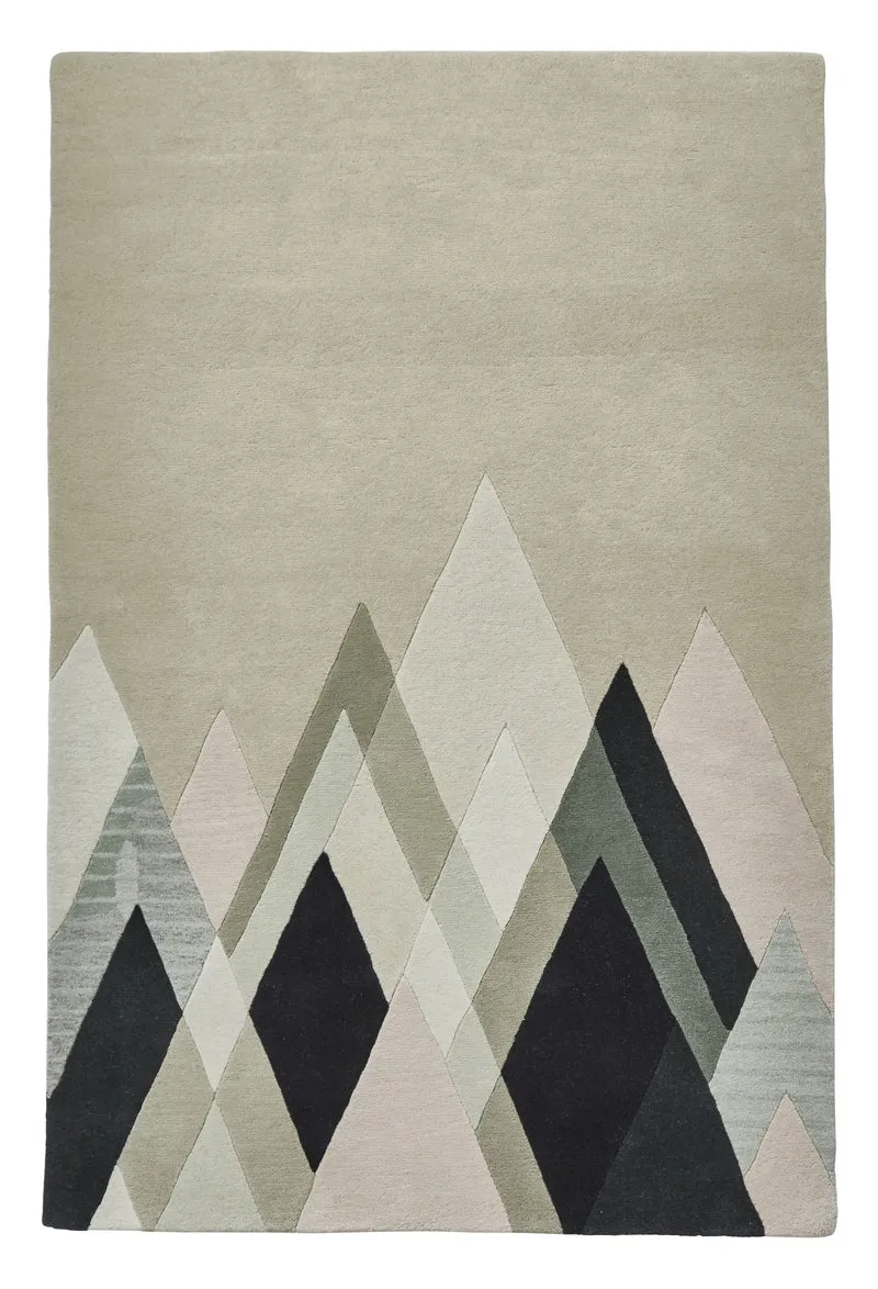 Tapis Shaggy design de salon en laine MICHELLE COLLINS
