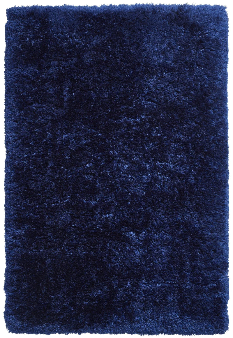Tapis Shaggy bleu marine uni doux intérieur POLAR