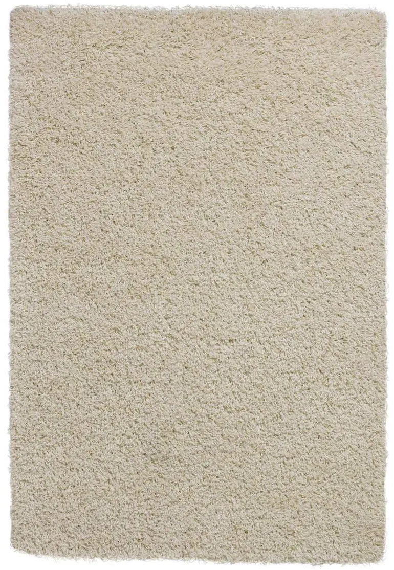 Tapis Shaggy Blanc crème Uni ultra doux VISTA