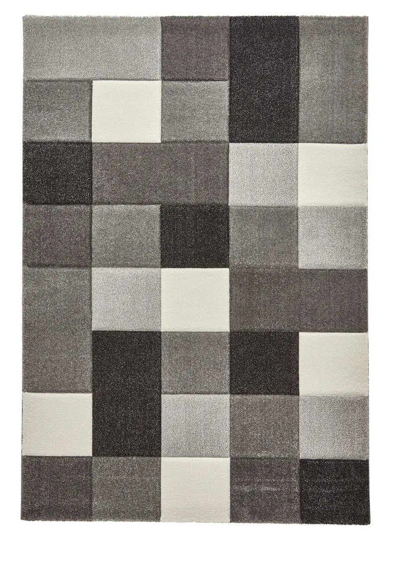 Tapis Patchwork Gris BROOKLYN 646