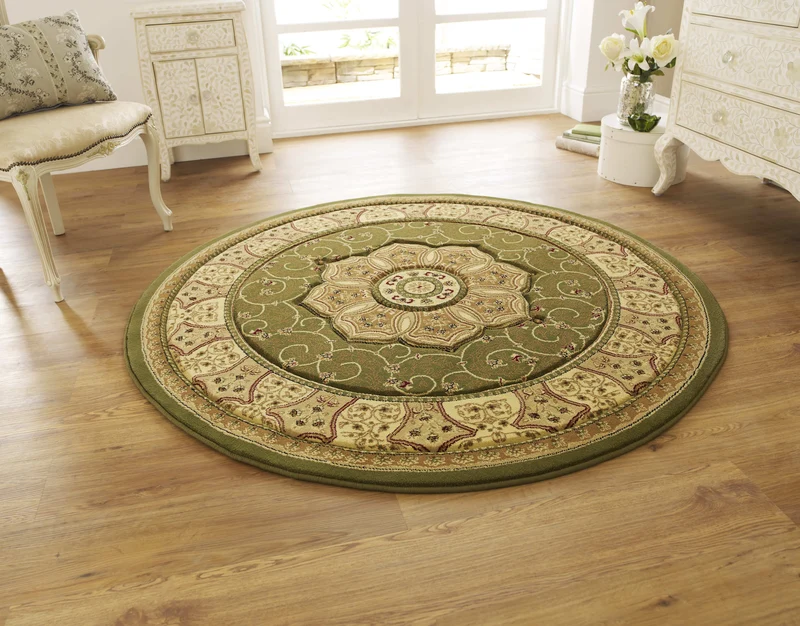 Tapis Oriental Rond Vert HERITAGE