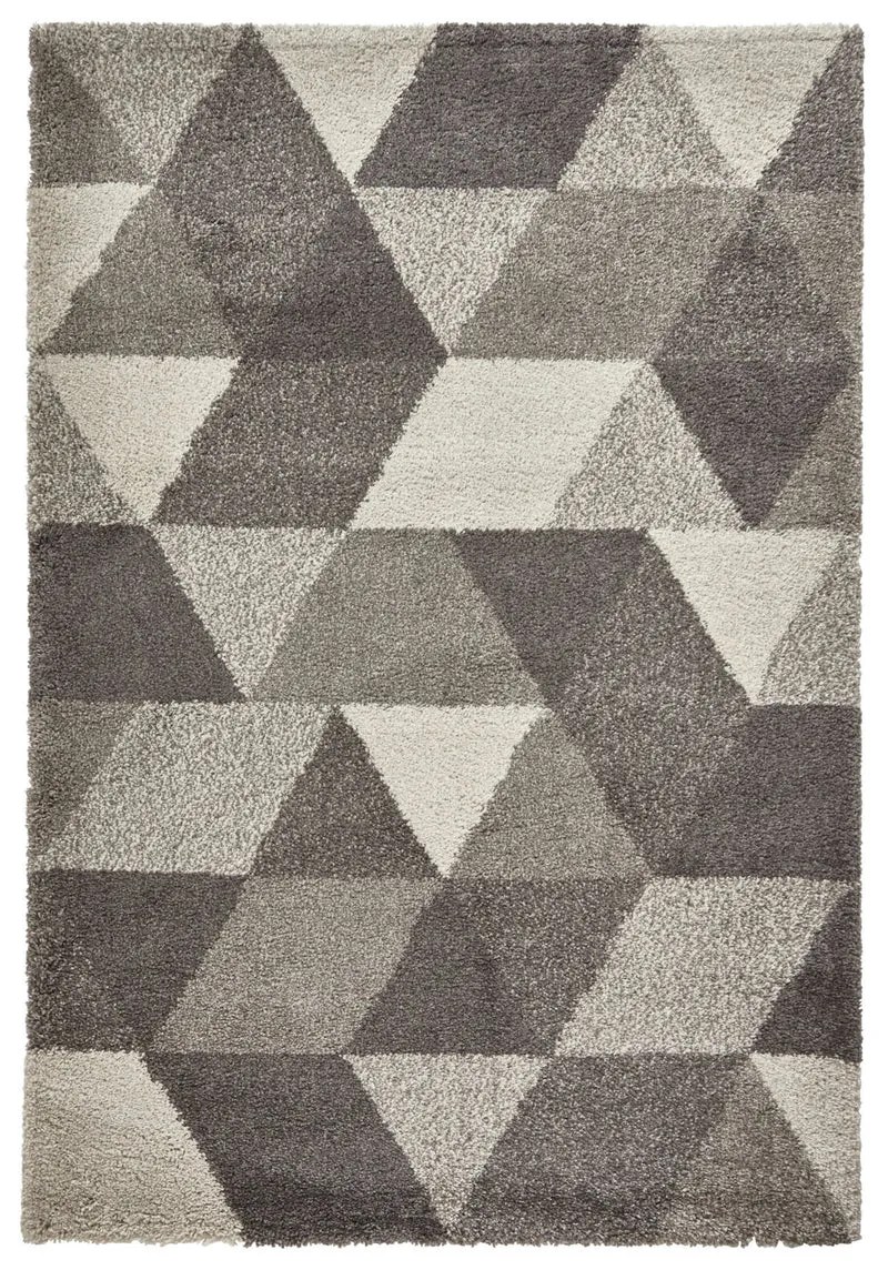 Tapis Scandinave gris type shaggy ROYAL NOMADIC