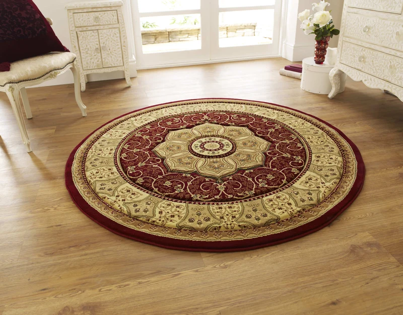 Tapis Rond Oriental Rouge HERITAGE