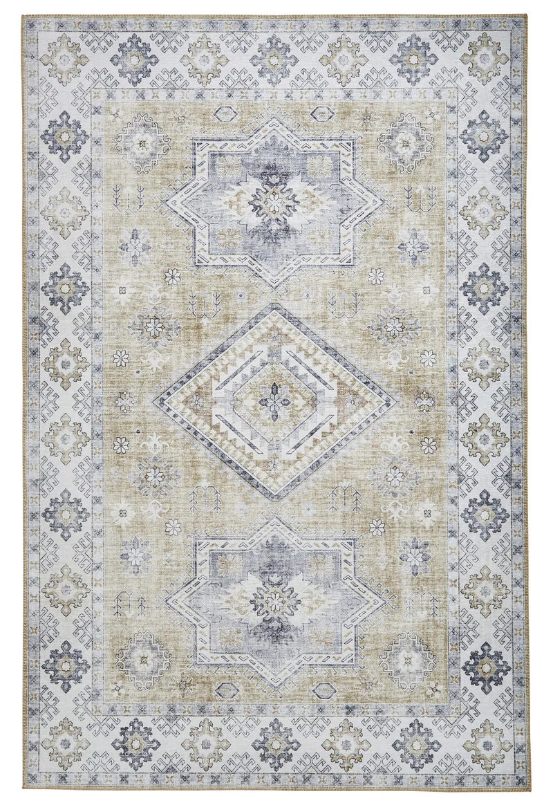 Tapis Or traditionnel kilim pour salon et couloir TOPAZ