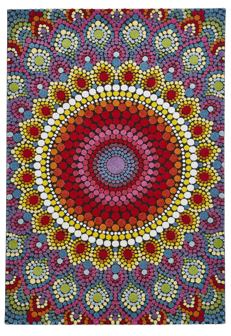 Tapis Multicolore style moderne pour salon MOSAIC