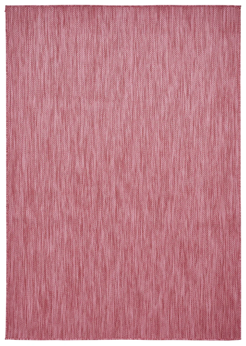 Tapis Extérieur rouge clair uni kilim POP OUTDOORS
