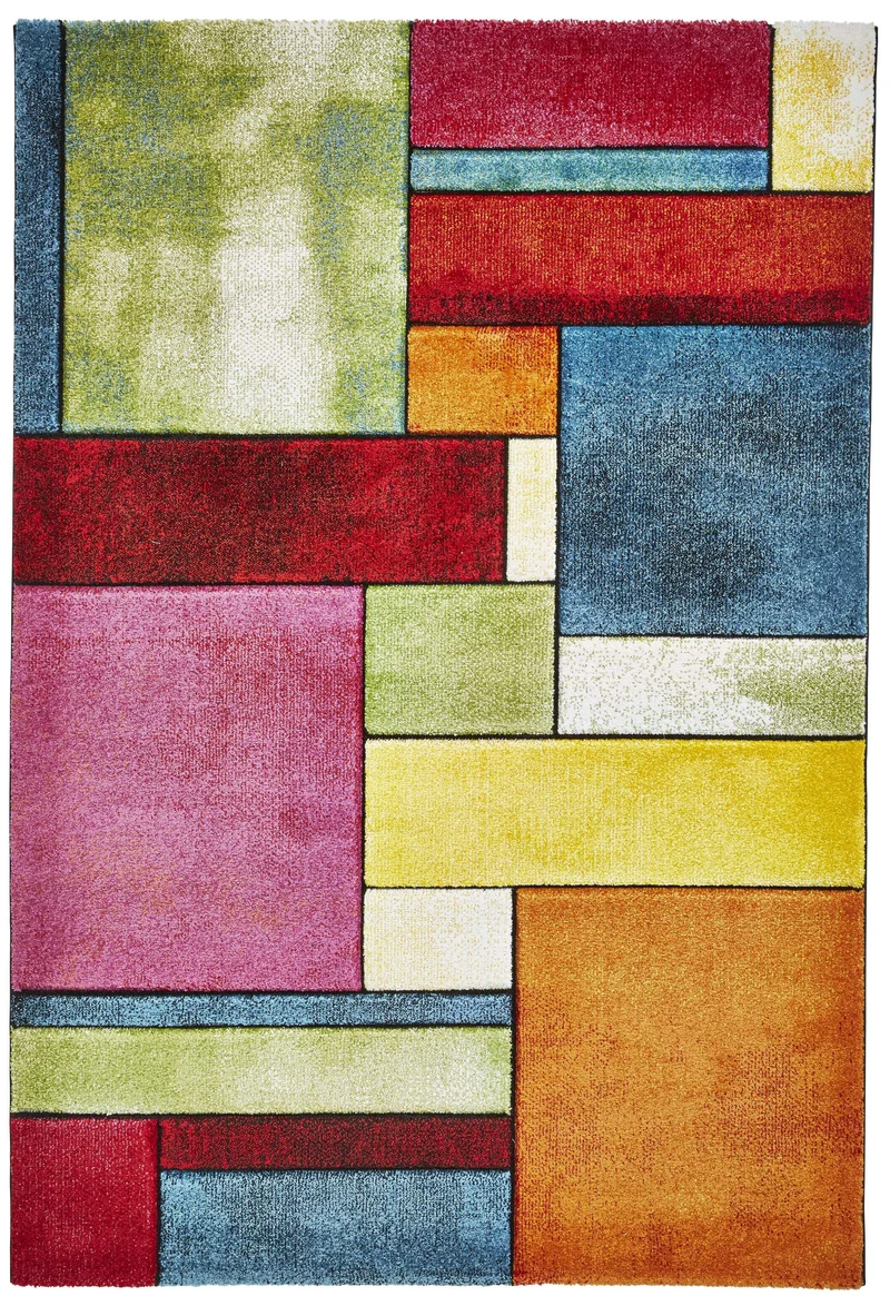 Tapis Graphique multicolore de salon SUNRISE 21821