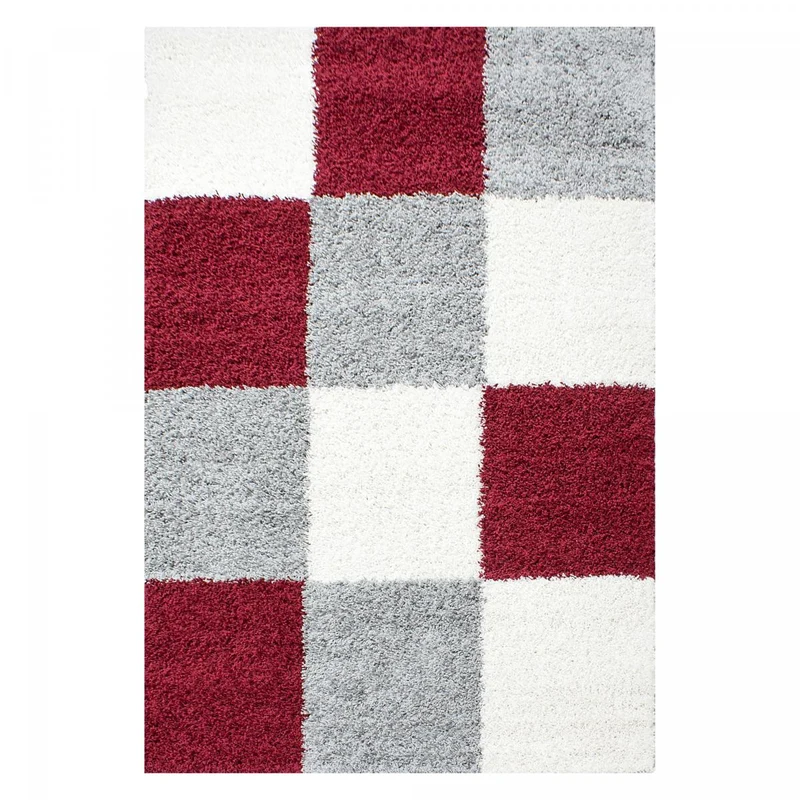 Tapis Shaggy Rouge Ca en Polypropylène 120x170 cm – Royaume du Tapis