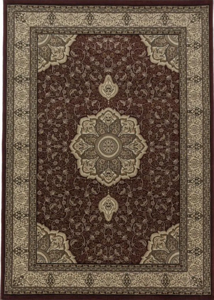 Tapis Style Orient Rouge en Polypropylène 2 120x170 cm – Royaume du Tapis