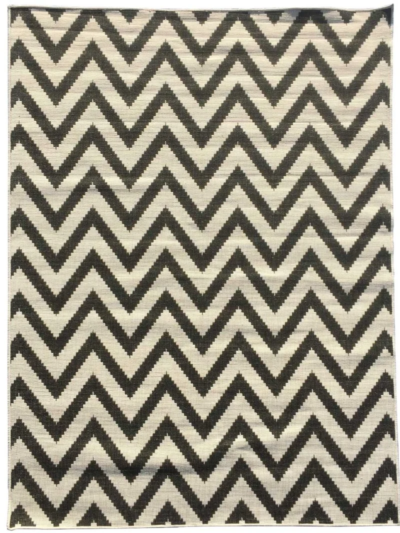 Tapis Extérieur réversible Noir Scandinave SCANDI