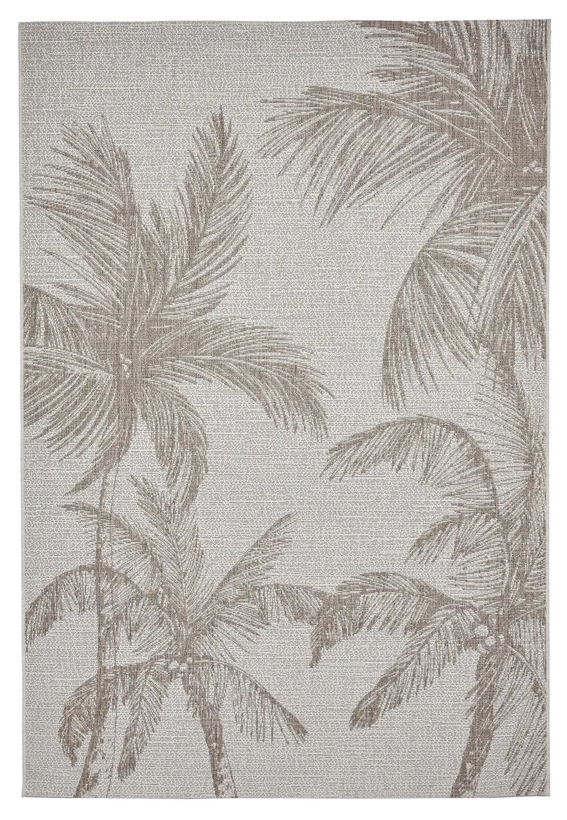 Tapis floral Beige extérieur MIAMI A444