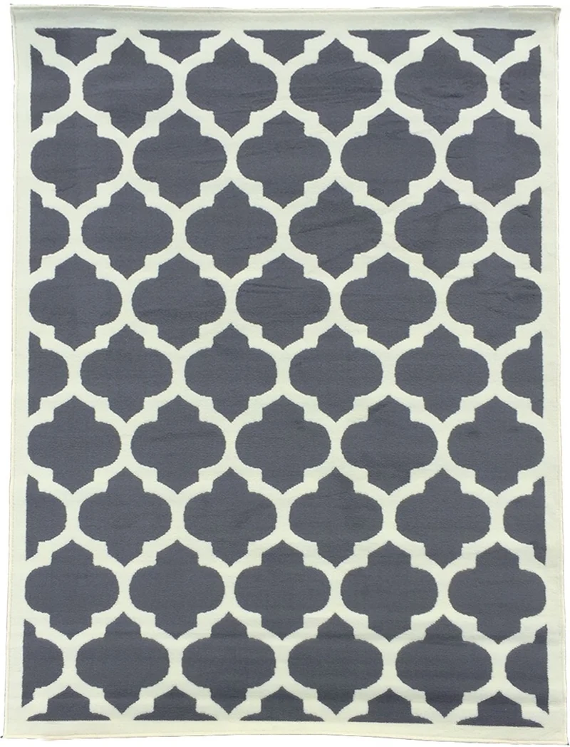 Tapis Graphique Gris style Baroque BC STYLE