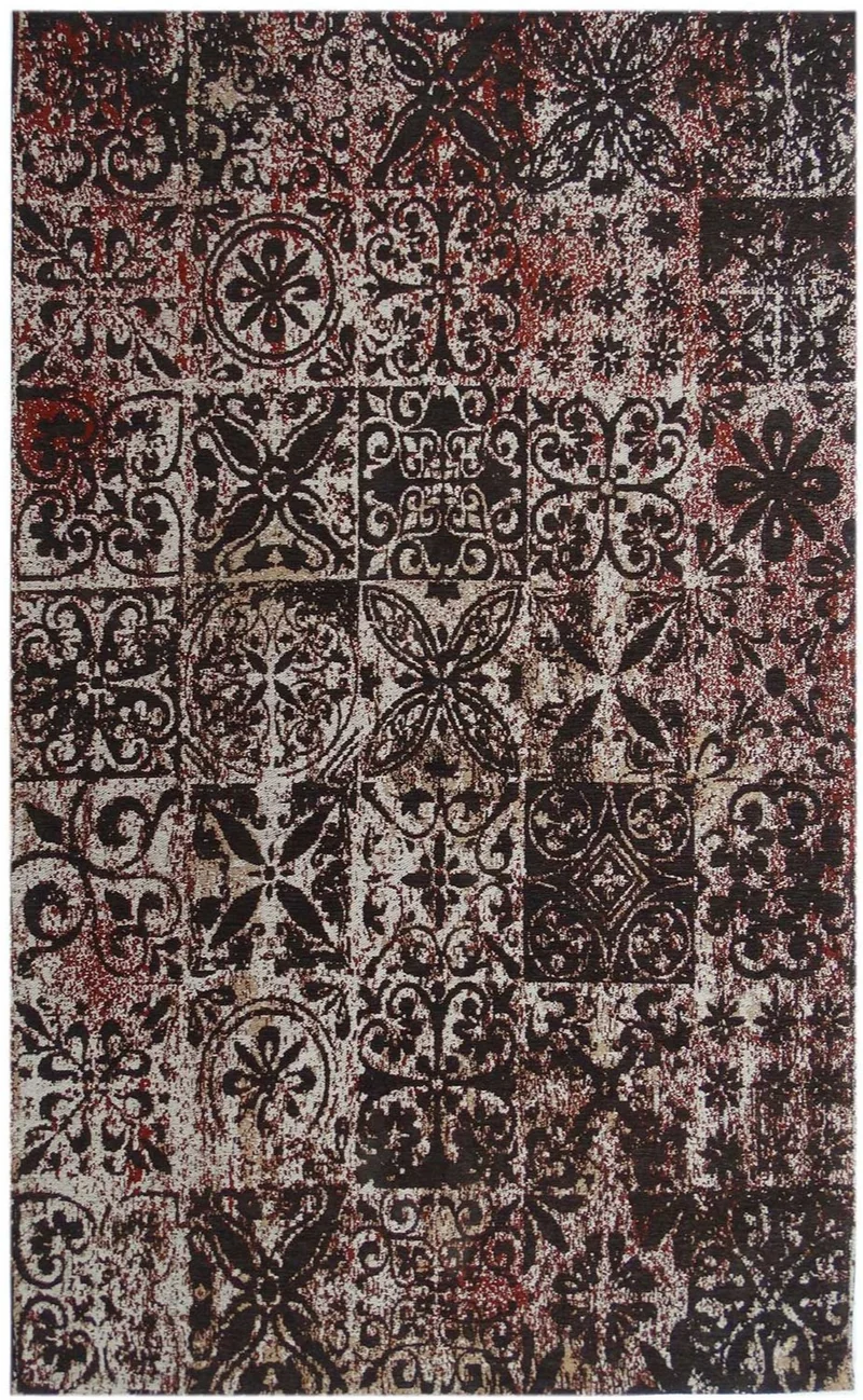 Tapis de Salon Marron kilim tissé main LINIT