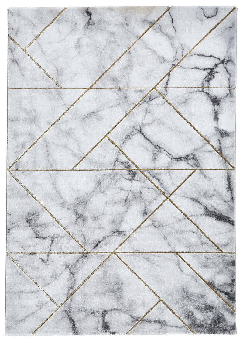 Tapis de Salon Ivoire et or Moderne Craft 23299