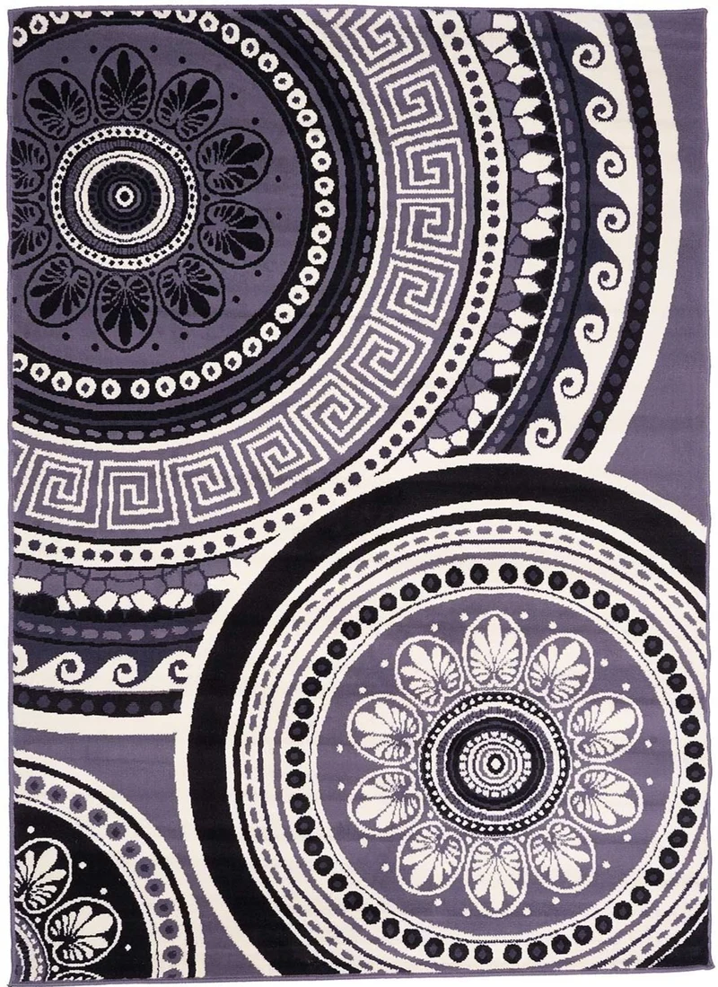 Tapis de Salon Gris style Baroque BC FLORIDA