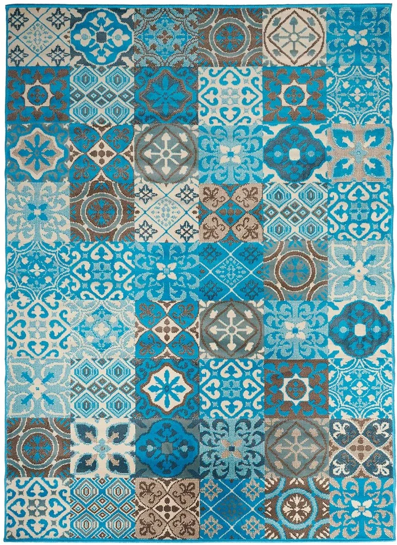 Tapis de Salon Graphique Bleu BC FAIAN