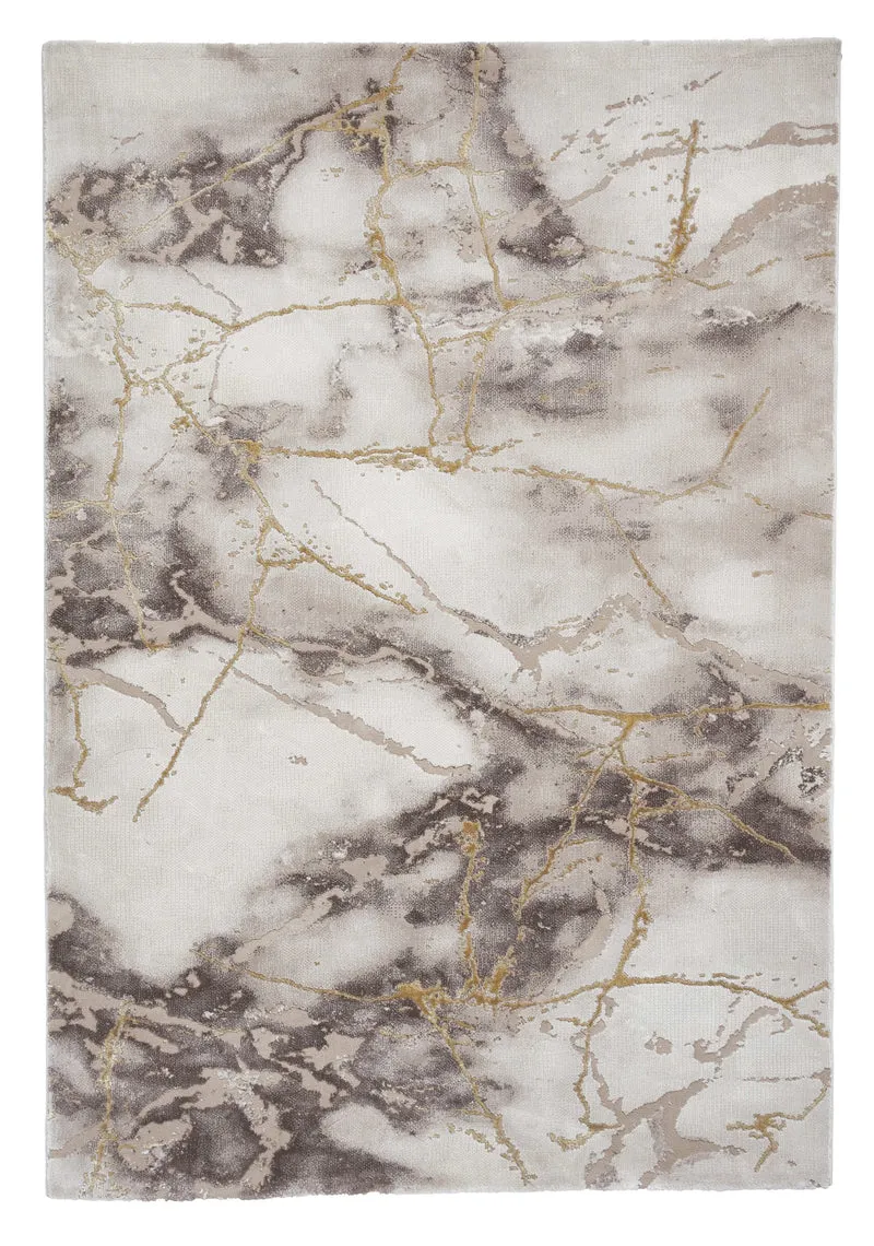 Tapis de Salon Beige et or effet marbré Craft 23270