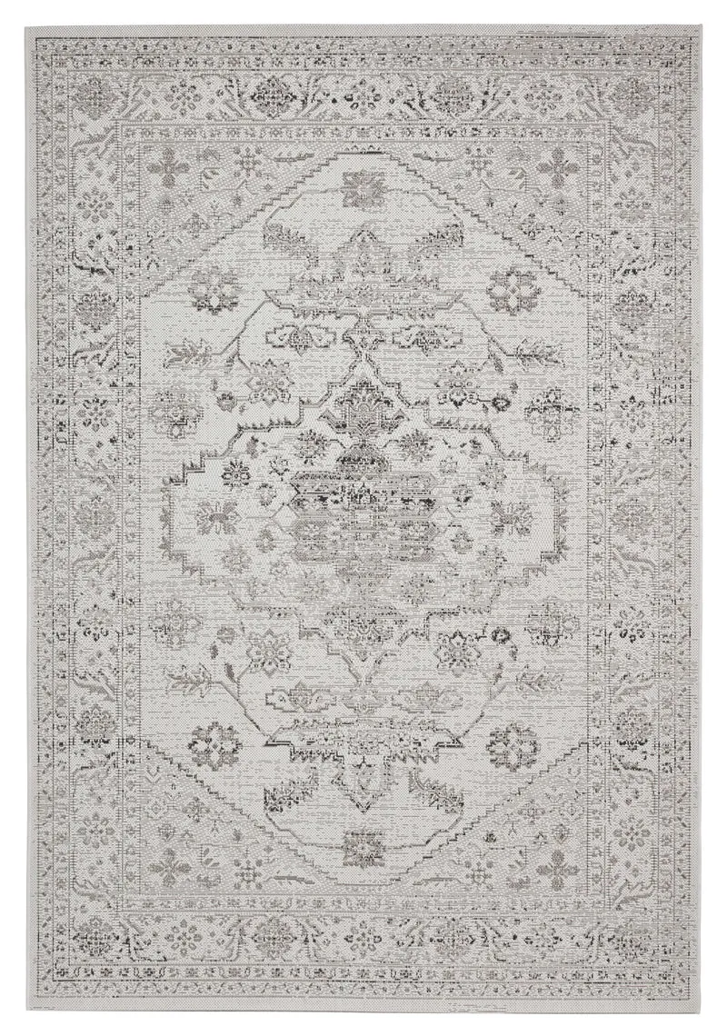 Tapis Extérieur gris style Oriental MIAMI 19517