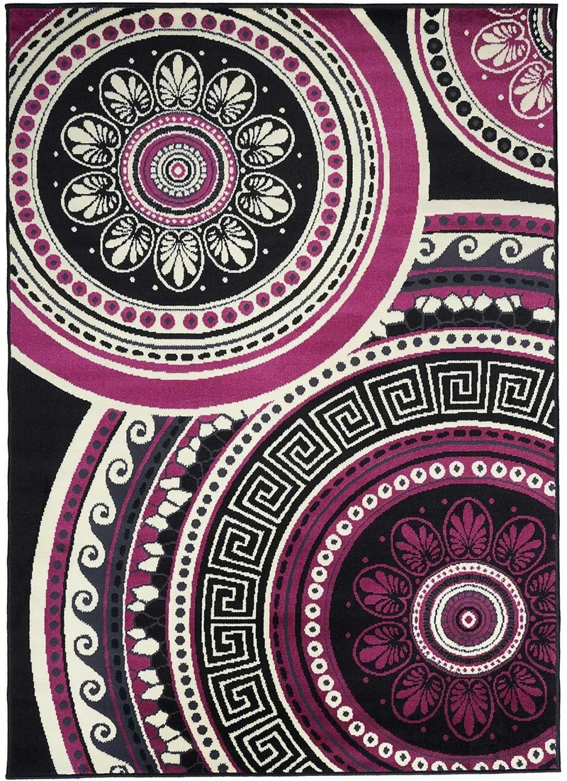 Tapis de Salon Violet style Baroque BC FLORIDA