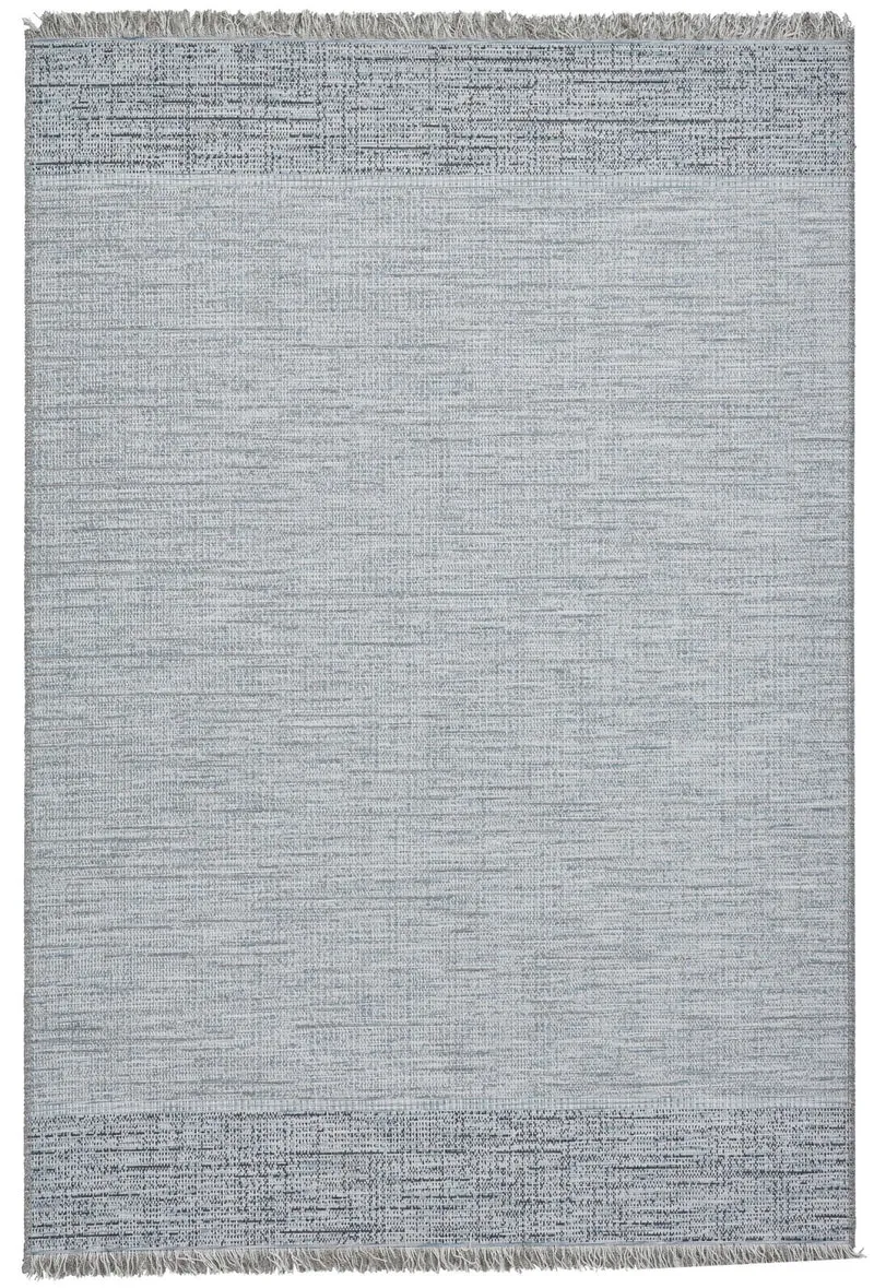 Tapis Extérieur Gris et Bleu uni kilim TWEED