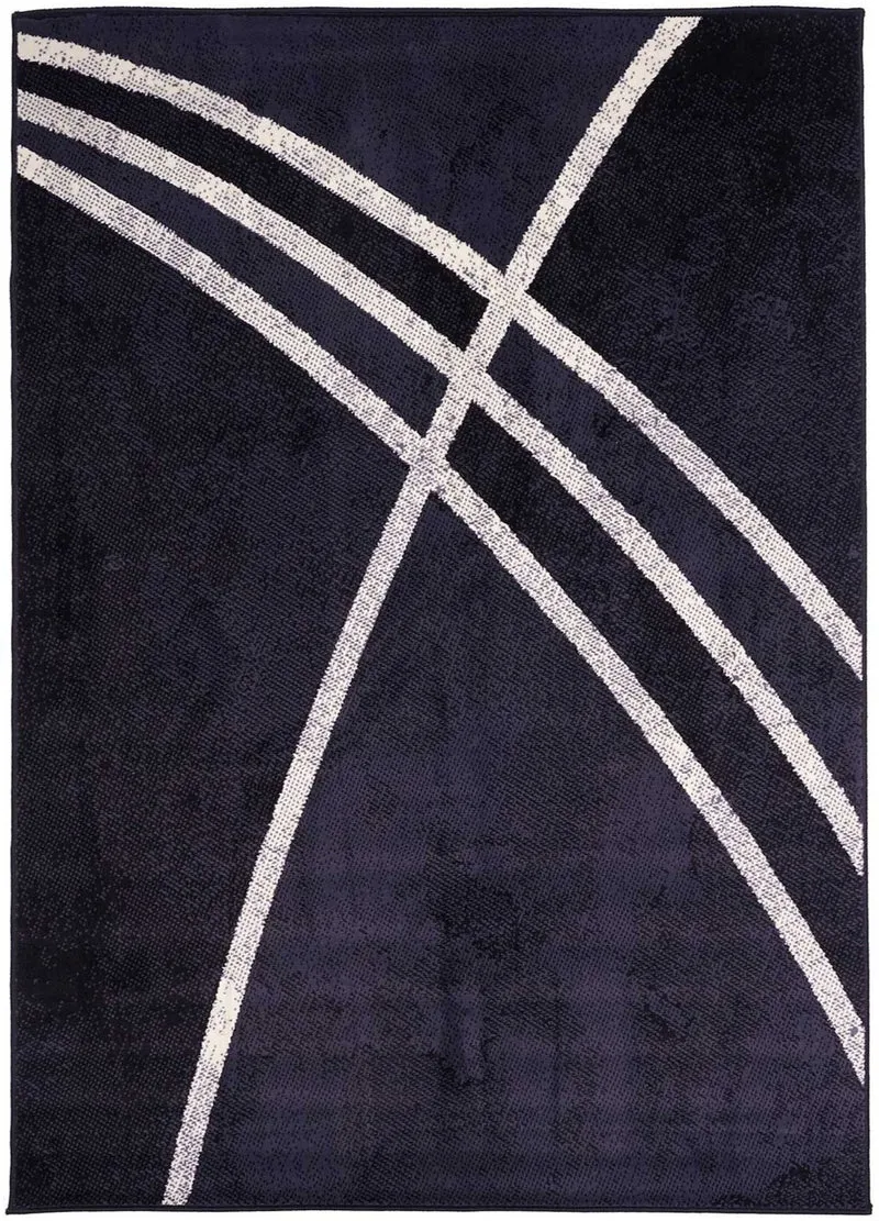 Tapis de Salon Noir Graphique BC LINE