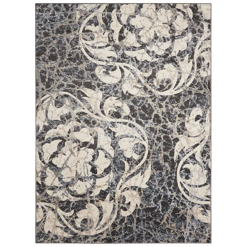 Tapis Gris Maixu en Polyester 120x180 cm – Royaume du Tapis