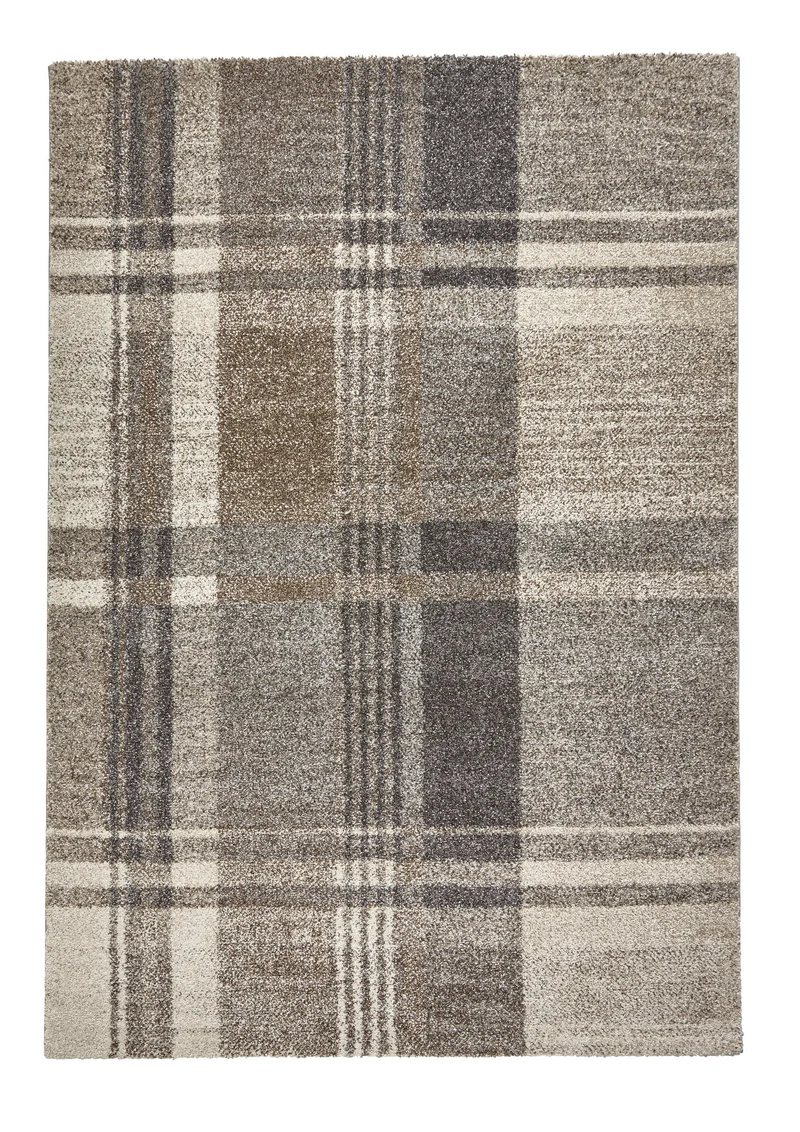 Tapis Beige rayé Gris Elegant 4892