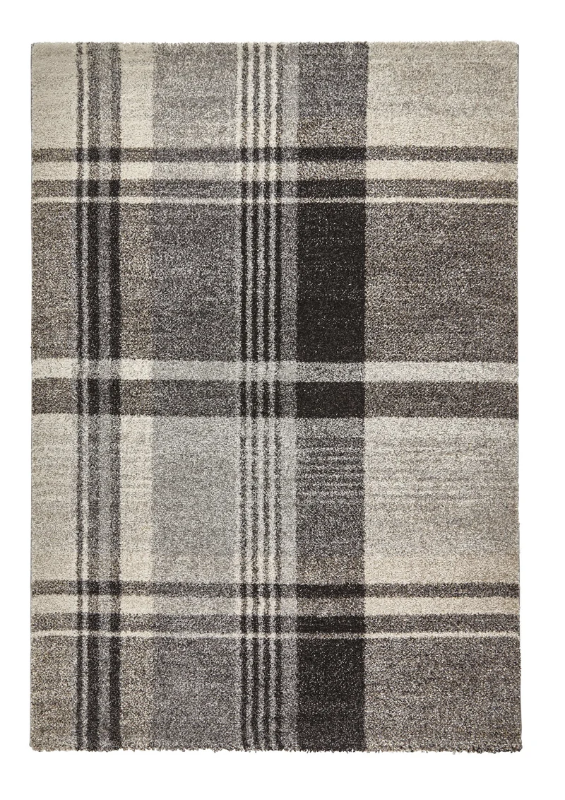 Tapis Beige rayé noir Graphique Elegant 4892