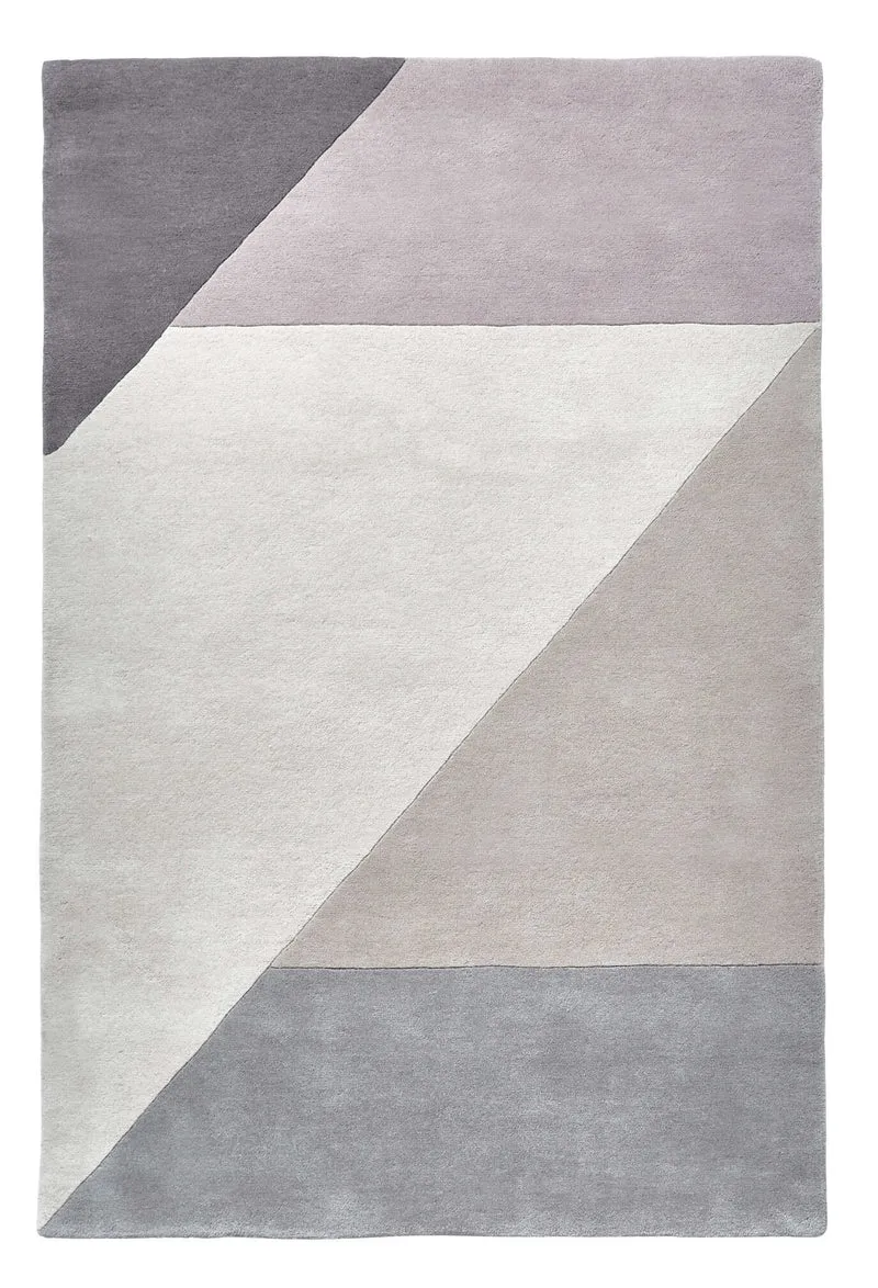Tapis Beige en laine motif graphique ELEMENTS EL83