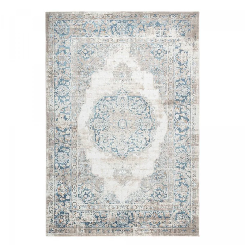 Tapis Style Orient Bleu en Polyester 120x170 cm – Royaume du Tapis