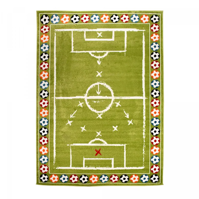 Tapis Enfant Vert Greenfoot en Polypropylène 80x150 cm – Royaume du Tapis