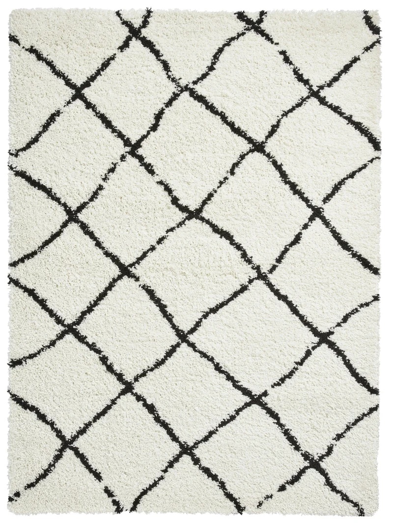 Tapis Berbère traditionnel Blanc shaggy SCANDI BERBER