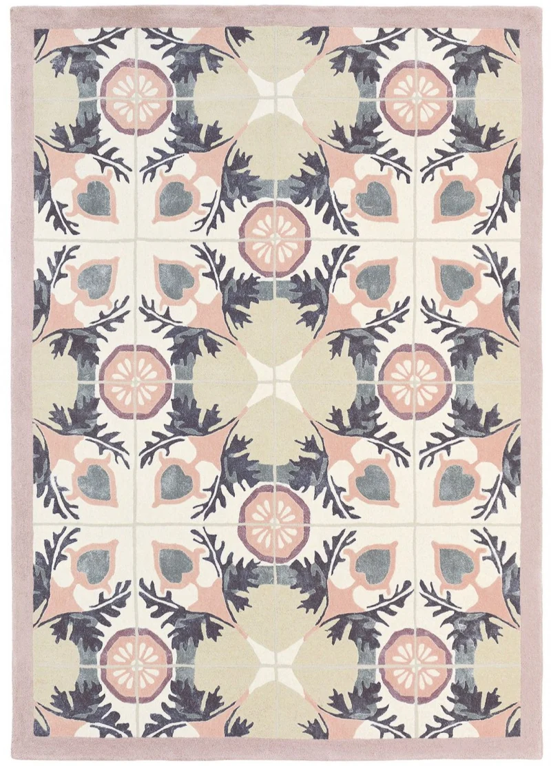 Tapis de Salon Rose style Baroque VIOLET LIGHT