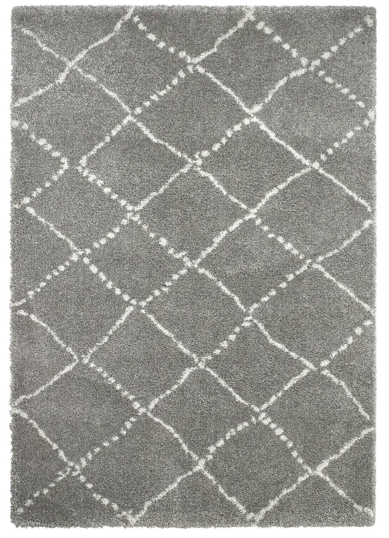Tapis Berbère gris style shaggy ROYAL NOMADIC